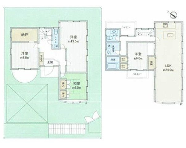 苦楽園三番町の間取り|2021年　リフォーム履歴有り
水回りを2階に集約した、家事効率の良い間取り