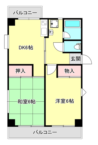 【間取り】 | 白い小さなマンション六甲