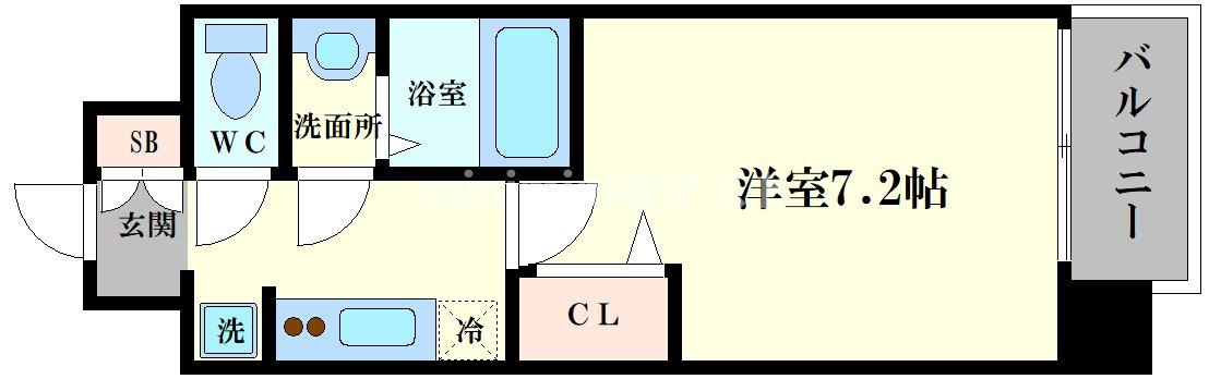 プレサンス大国町アドロッソの間取り