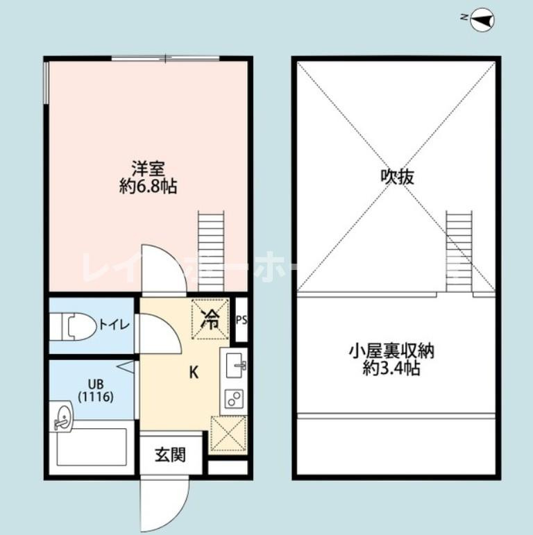 ベルメール中央林間※初期費用分割あと払いサービス利用可能物件の間取り