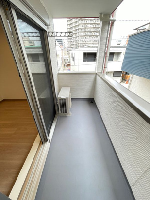 所沢市東町アパートのバルコニー
