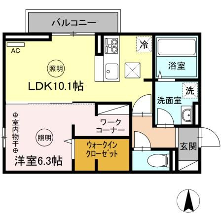 ナーブ屋島 A棟の間取り