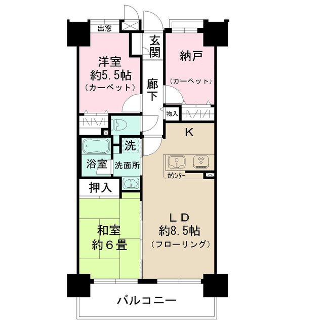 ライオンズプラザ梅島の間取り|間取りです。