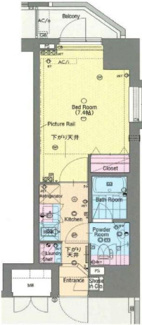 【間取り】 | サンスタレ浅草 | 間取りです。