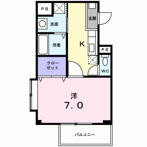 ラフィネ　カヤマ　Ⅰの間取り|間取りです。