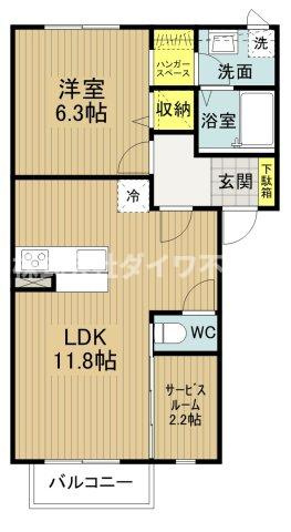 シャーメゾン デュオの間取り