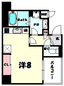 【間取り】 | アスヴェル神戸元町２