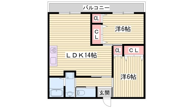 コーポ西明石5の間取り