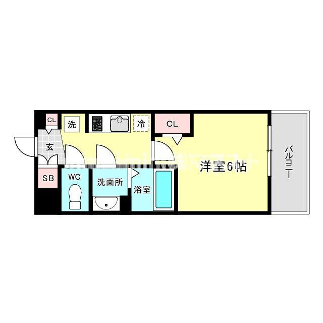 プレサンス四天王寺前夕陽ヶ丘ヴィリードの間取り