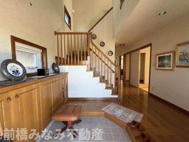 【中古】前橋市下大島町　３LDKの玄関|毎日通る玄関はこちらです。（残置物はお引渡し時までに撤去予定です）