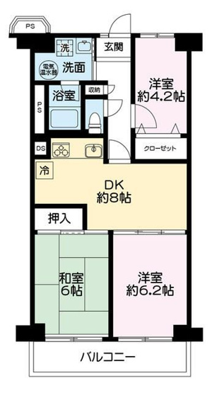 【間取り】 | ベルエア第一川口