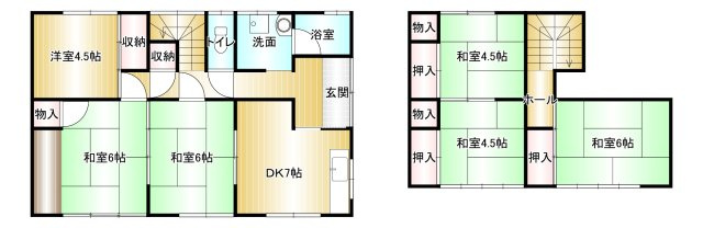 荘島町古家付の間取り