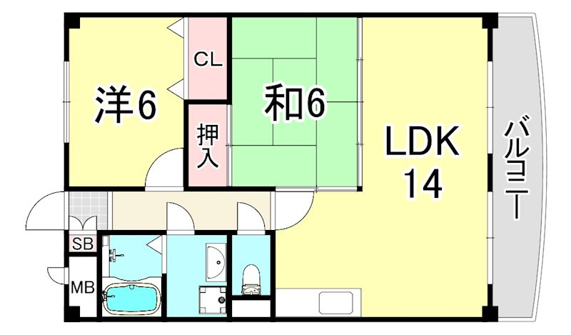 エスポワール南清水の間取り