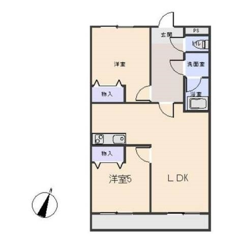 茶臼山ハイツの間取り