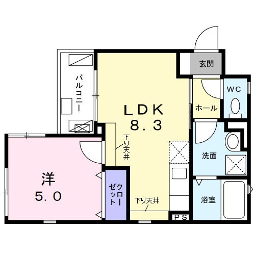 ラ・メール　ＴＫⅡの間取り|間取りです。
