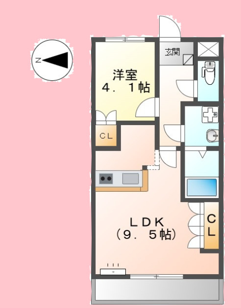 エスポアール　姫宮の間取り