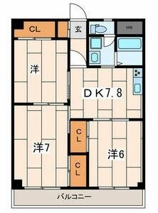 【間取り】 | ペアパークⅠ | 間取りです。