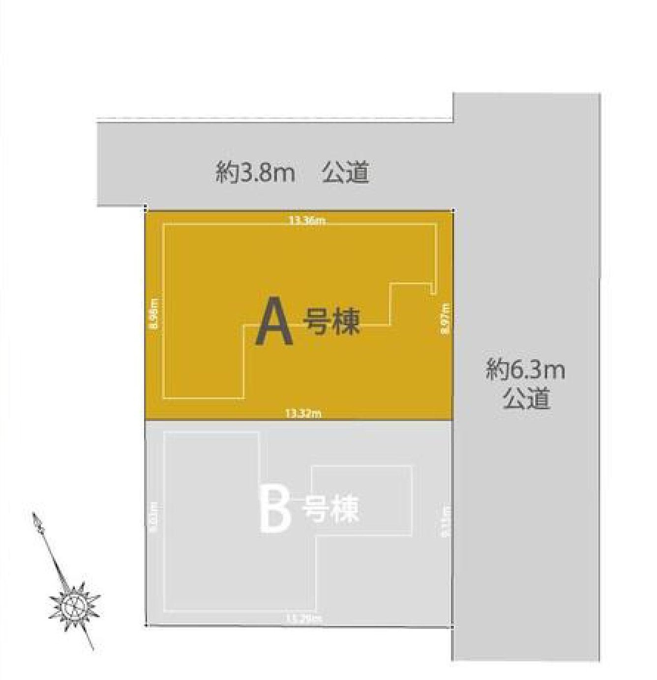 武蔵野市吉祥寺本町3丁目 中央線 吉祥寺駅 新築戸建の区画図