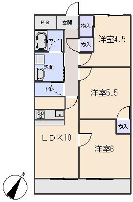 天神山マンションⅡ号館の間取り
