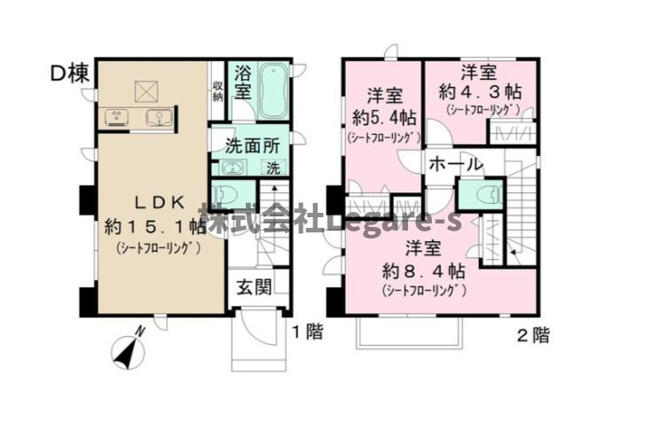 【間取り】 | Ｌｅ　Ｄｏｍａｉｎｅ　Ｋ D棟