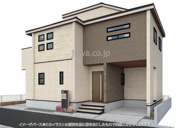 【新築分譲住宅】川越市南田島の外観パース