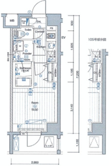 【間取り】 | ＰＲＥＭＩＵＭ　ＣＵＢＥ　大井町　＃ｍｏ | 間取りです。