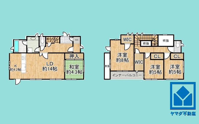 西宮市城山の間取り