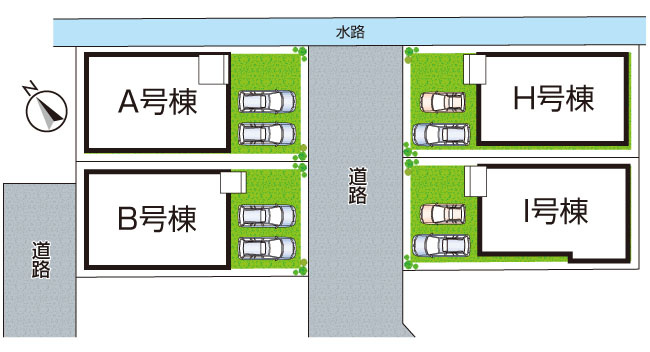 ◆泉佐野市新安松　新築一戸建ての区画図|全4区画