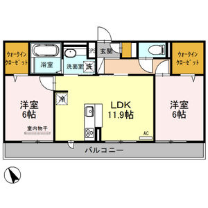【間取り】 | PRATO VERDE (プラート ヴェルデ) | お部屋の間取りです