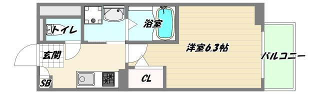 大阪市淀川区木川東１丁目のアパートの間取り