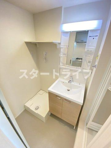 大阪市淀川区木川東１丁目のアパートの洗面所