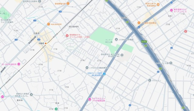 泉佐野市新安松　新築一戸建ての地図