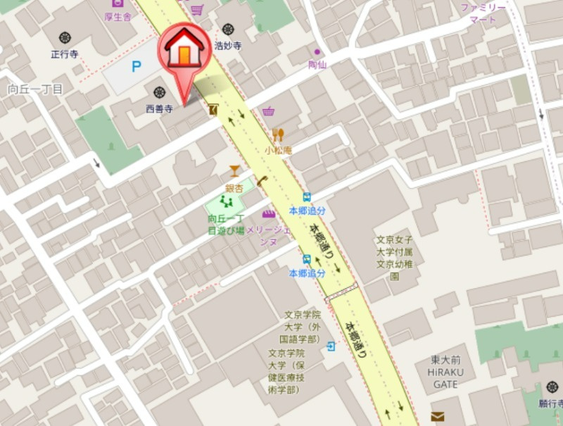 本郷東大前レジデンスの地図