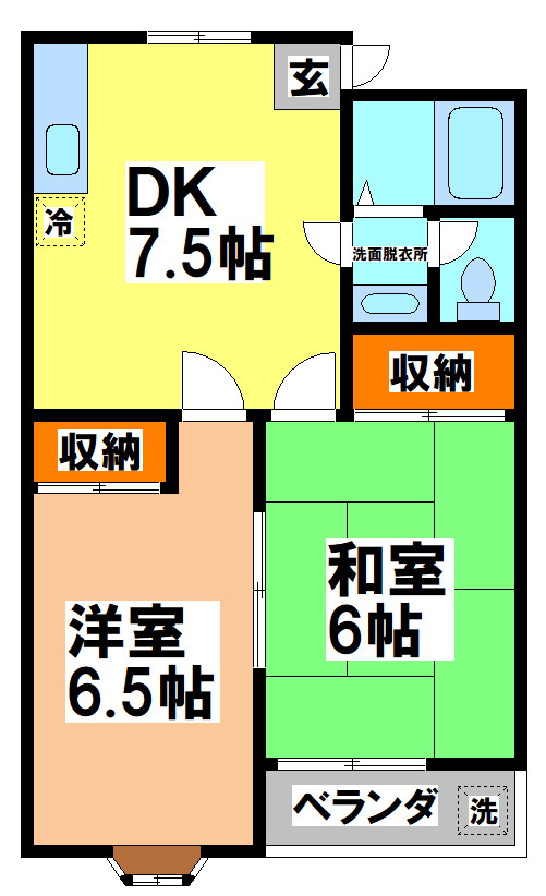 コーポスギの間取り