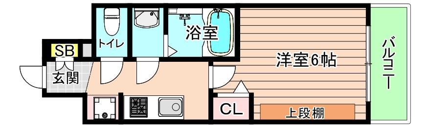 大阪市都島区都島南通２丁目の賃貸マンションの間取り