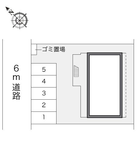 レオパレスコンフォート稲荷町の区画図