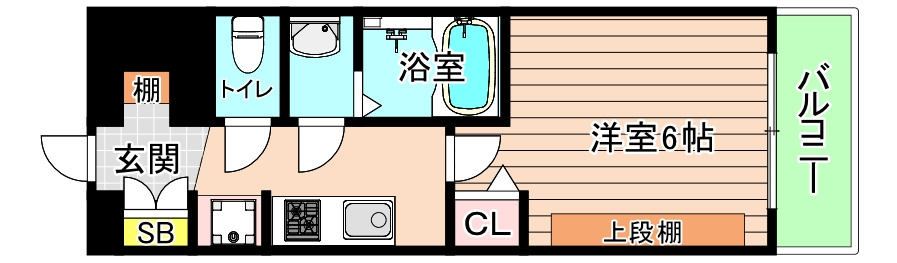 大阪市都島区都島南通２丁目の賃貸マンションの間取り