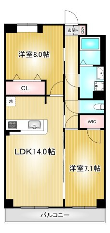 S-FORT鶴舞marks|名古屋市の賃貸ならMy賃貸の間取り|S-FORT鶴舞marks
※反転タイプ