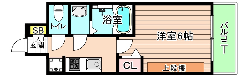 大阪市都島区都島南通２丁目の賃貸マンションの間取り