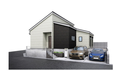 【外観パース】 | 川西市大和東2丁目新築戸建て | 平屋