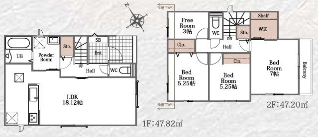 泉佐野市新安松　新築一戸建ての間取り|A号地