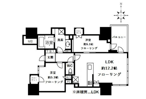 パークホームズ川越新富町アドーアの間取り