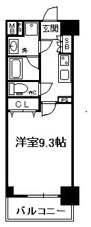 大阪市中央区安堂寺町２丁目の賃貸マンションの間取り