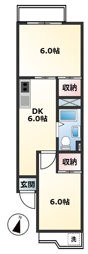 【間取り】 | 西大久保ローヤルコーポ