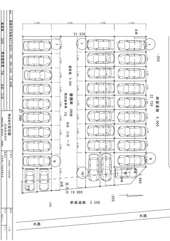 東山賃貸事務所 (B事務所）の周辺|外部駐車場31台配置図　徒歩0.5分