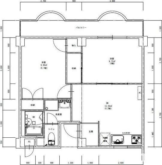 フラット34茨木の間取り