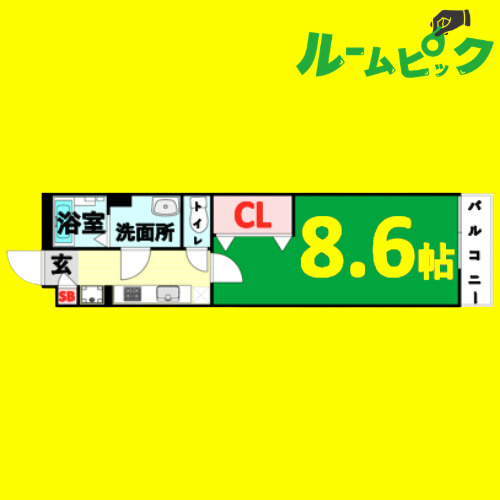 リブリ・新瑞　名古屋市賃貸　仲介手数料無料の間取り