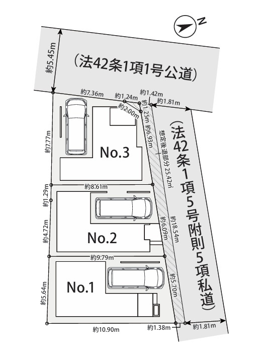 大田区南蒲田1丁目　新築戸建　全3棟の区画図|区画図

現地ご見学希望・資料請求などお気軽にお問い合わせ下さい！
03-5990-5201