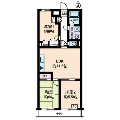 クリオ辻堂参番館の間取り
