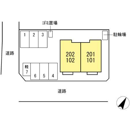 メゾン岡宮の区画図